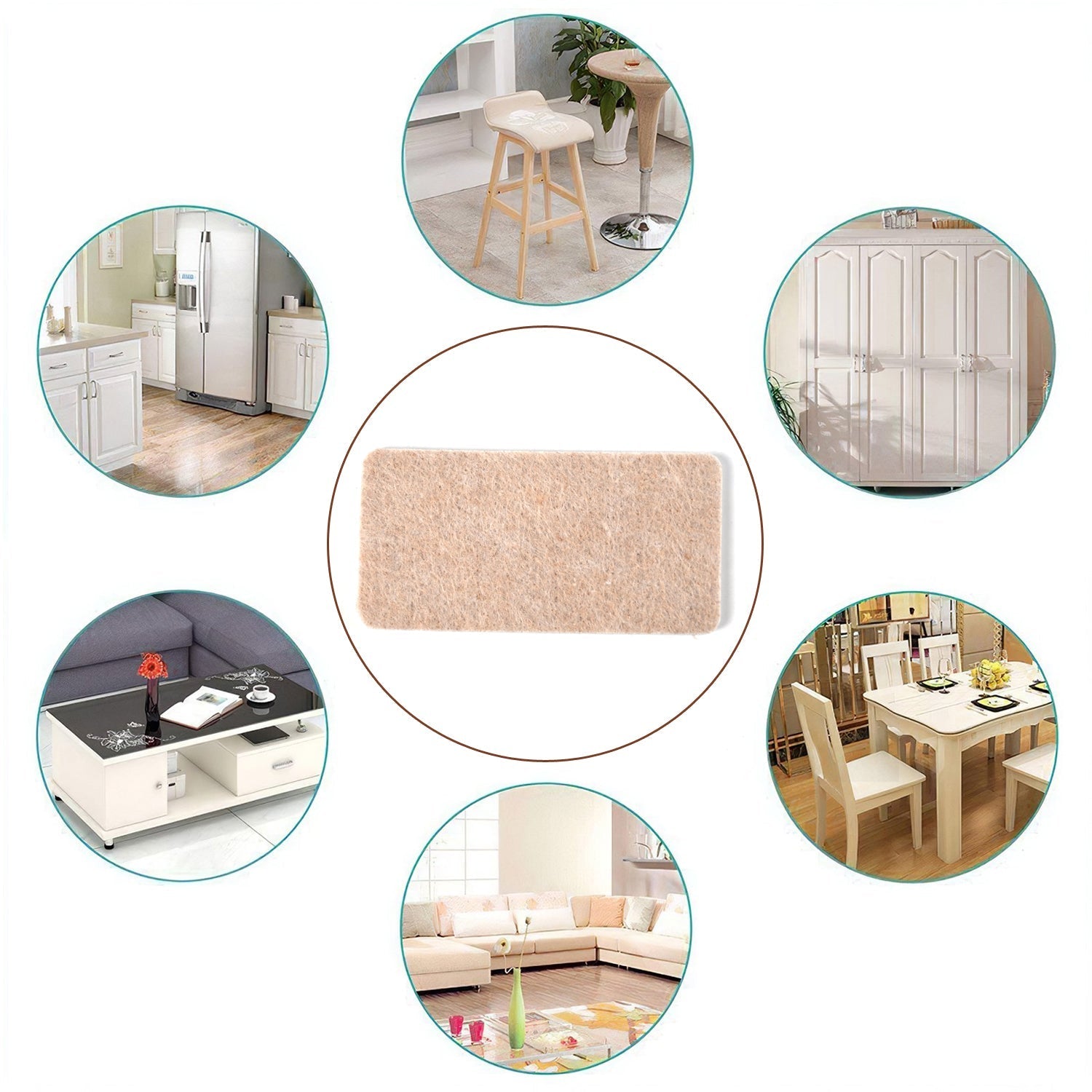 9134 FURNITURE PAD SQUARE FELT PADS FLOOR PROTECTOR PAD FOR HOME & ALL FURNITURE USE (Pack Of 4 Pc) 9134 FURNITURE PAD SQUARE FELT PADS FLOOR PROTECTOR PAD FOR HOME & ALL FURNITURE USE (Pack Of 4 Pc)